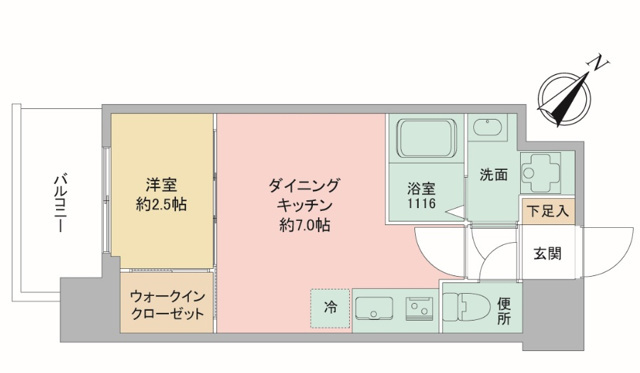 プレリスNEO神戸湊川公園ヴェルトの間取り
