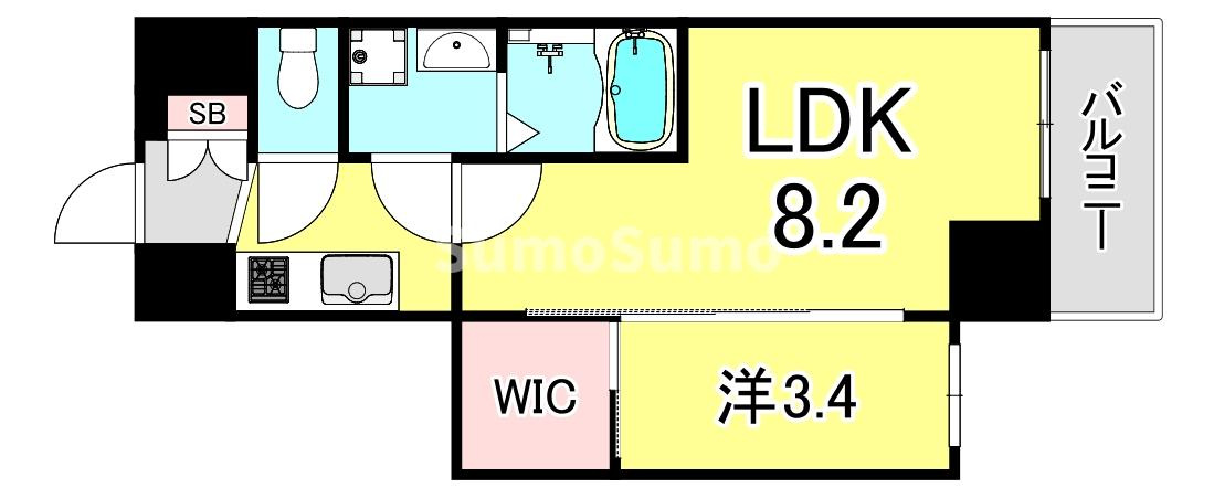 ソルテラス甲子園口クレアストの間取り