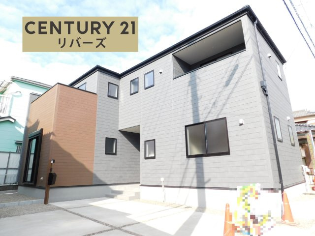 あま市篠田陰島の新築一戸建の外観|☆限定１棟☆ 　　いつでもご案内出来ます♪（お問合せ当日、平日、水曜、夜間でもＯＫ）　敷地４２．１８坪！　駐車楽々並列２台ＯＫ！　全室南向き♪　南に庭付き！　南面インナーバルコニー２ヶ所完備！