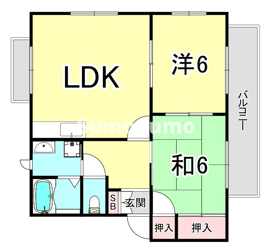 ハイツ武宮の間取り