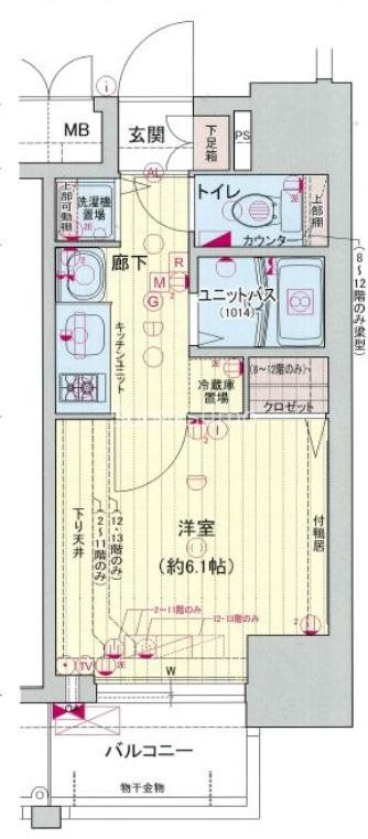 プレサンス難波幸町の間取り