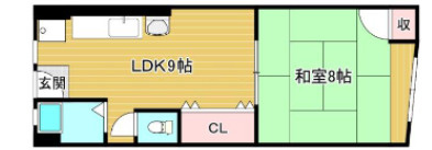 マンション花隈の間取り