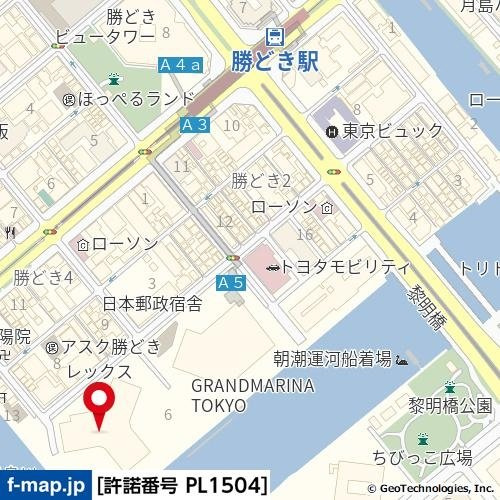 パークタワー勝どきサウスの地図