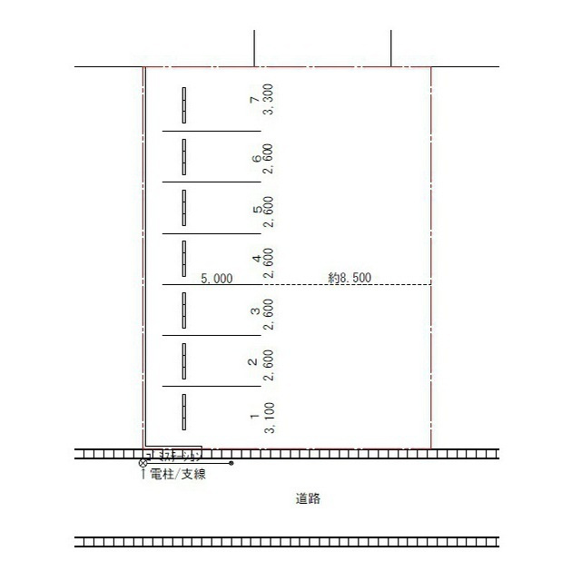 岐阜市羽衣町３丁目の駐車場の間取り