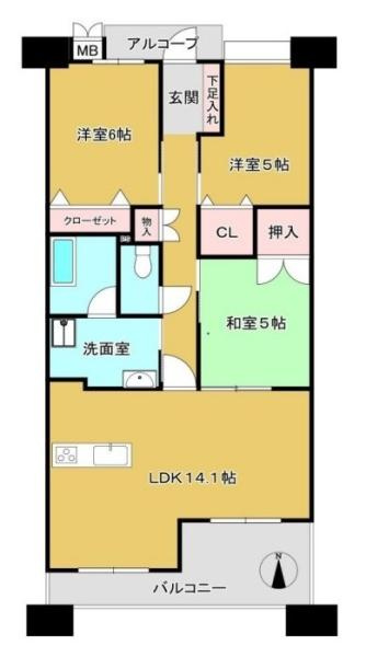ベラージュ桜井の間取り