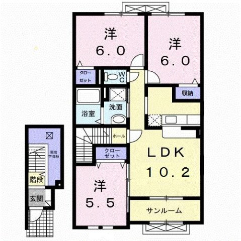 メゾンビューⅡの間取り