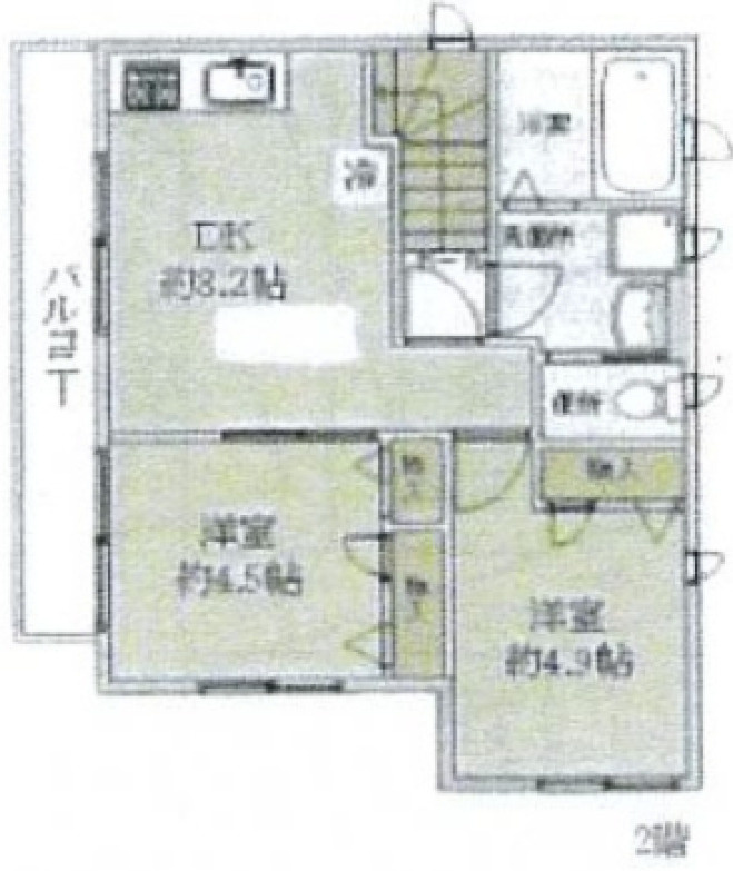 荒川区西日暮里２丁目の賃貸マンションの区画図