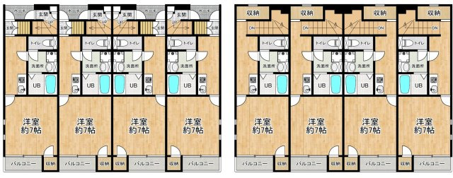 【クレイノWINDS　Ⅵ】　兵庫県三木市1棟売りアパート「満室稼働中」の間取り