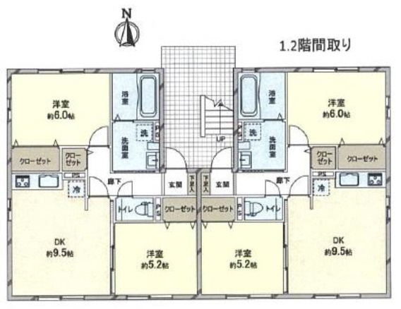 【チクバコート】　堺市北区1棟収益マンション　の間取り
