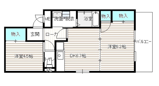クレール大島の間取り