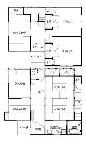 小田島貸家の間取り