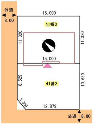 【区画図】 | 文苑4丁目41-2、3売家