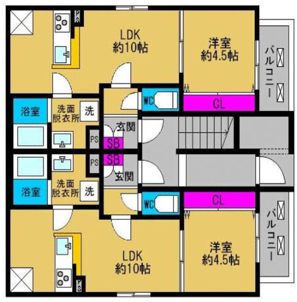 【アルカーサ岸里Ⅷ】　大阪市西成区1棟売アパート「築浅」の間取り
