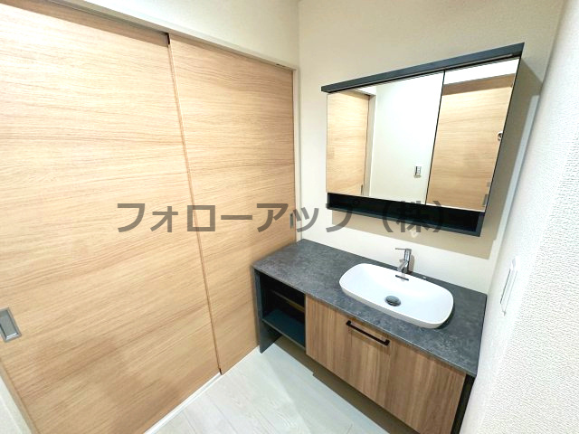 岸和田上町３期１号棟の独立洗面台|独立洗面化粧台が付いています