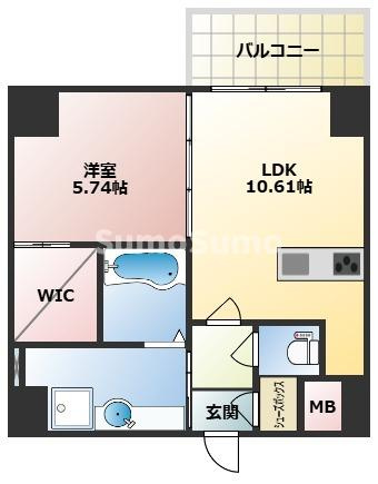 CREST西新 の間取り