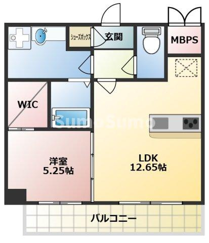CREST西新 の間取り