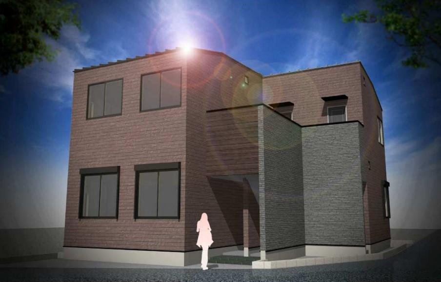 練馬区向山３丁目のアパートの外観パース