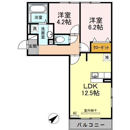 D-room地行の間取り