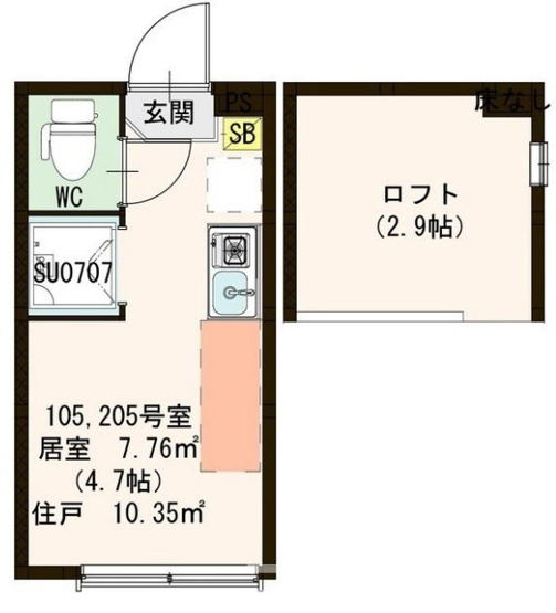 【間取り】 | ハーモニーテラス中央