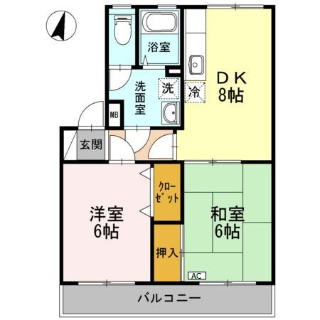 レコルト福田Ⅰの間取り