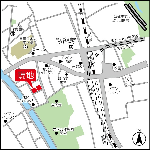 ＨＦ目黒行人坂レジデンスの地図