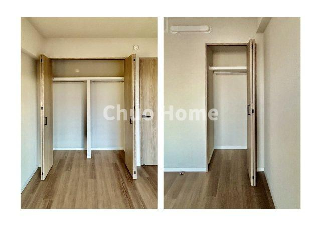 恒陽綾瀬マンションの収納|居室にはクローゼットを完備し、自由度の高い家具の配置が叶うシンプルな空間です。お子様の成長と必要になる子供部屋を与えるにはぴったりの間取りですね。