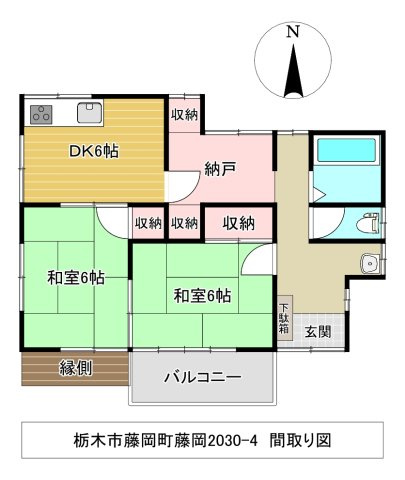 泰晃藤岡貸家の間取り