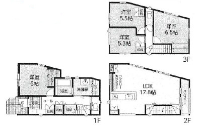 佐伯区八幡東２丁目　№35855の間取り|４ＬＤＫ
