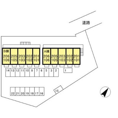 【区画図】 | メルベーユ Ｂ