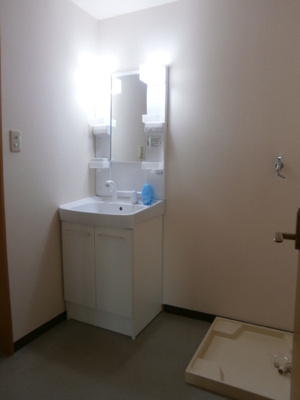 【洗面所】 | Ｄ’フレアタウン長宮 Ⅱ | 洗髪洗面化粧台と洗濯機置き場