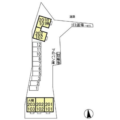 【区画図】 | スパローハウス弐番舘 Ｂ