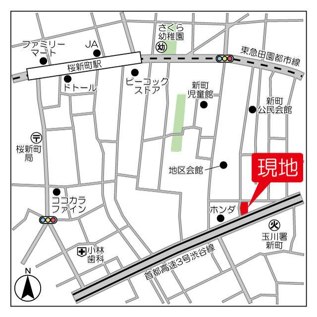 LaSante桜新町の地図