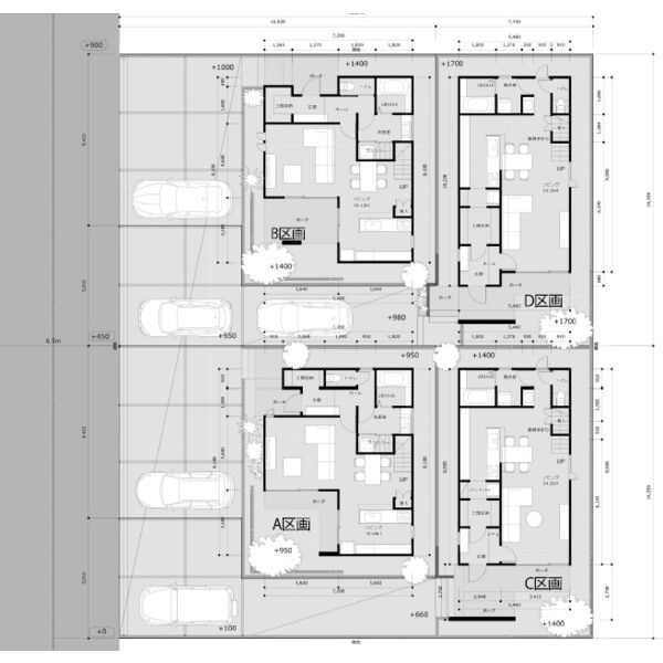 仮）大針３丁目貸家Ｃの区画図