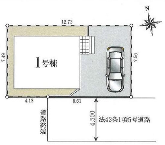 立川市若葉町３丁目 西武拝島線 玉川上水駅 新築戸建の区画図