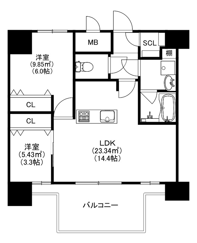 MODERN PALAZZO 博多デュオグランデWestの間取り