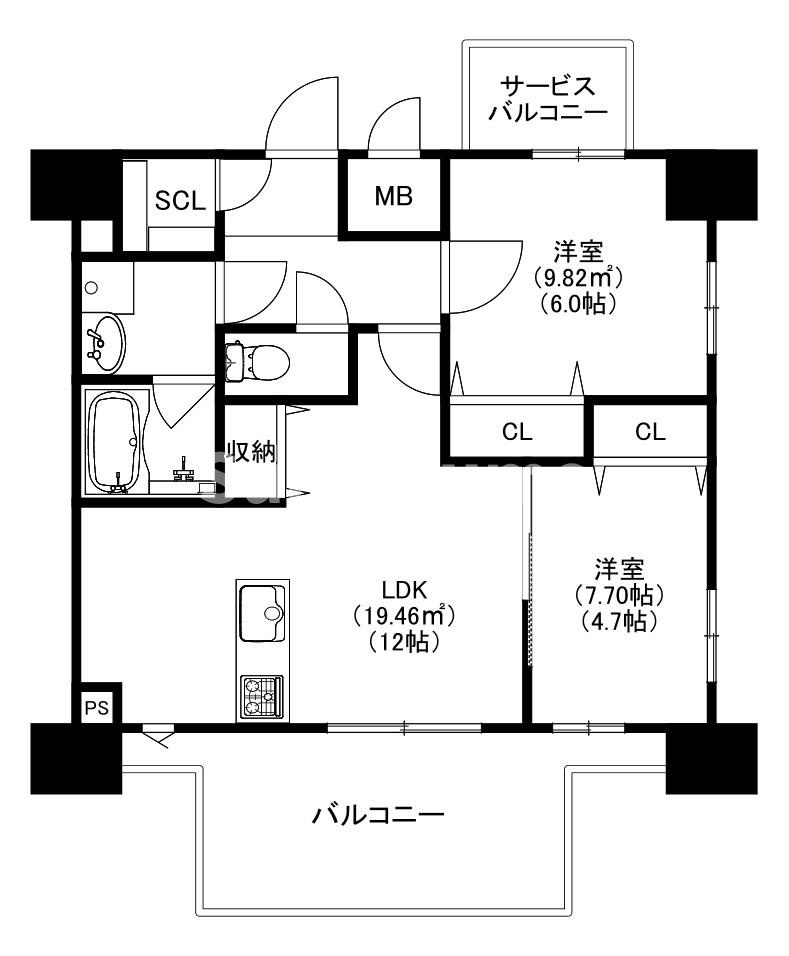 MODERN PALAZZO 博多デュオグランデWestの間取り