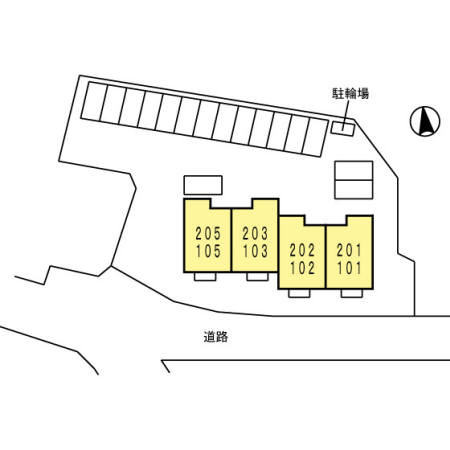 アベニュー中山Ⅱの区画図
