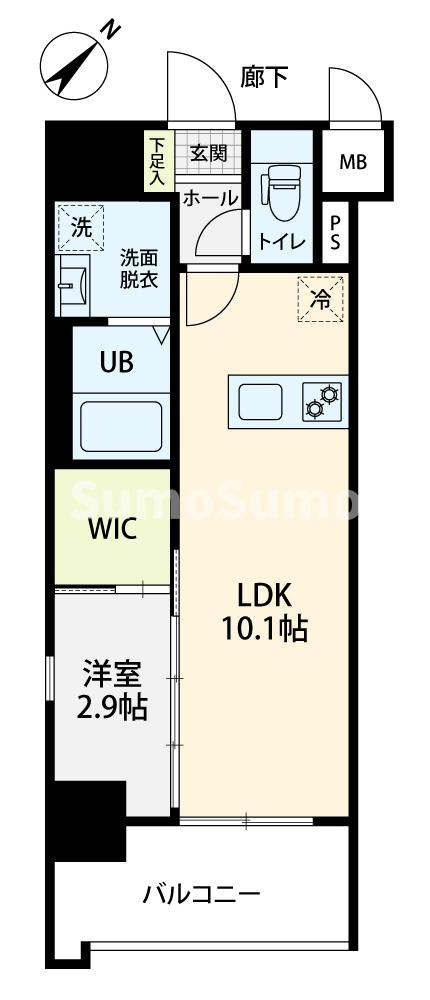 S-room美野島 の間取り