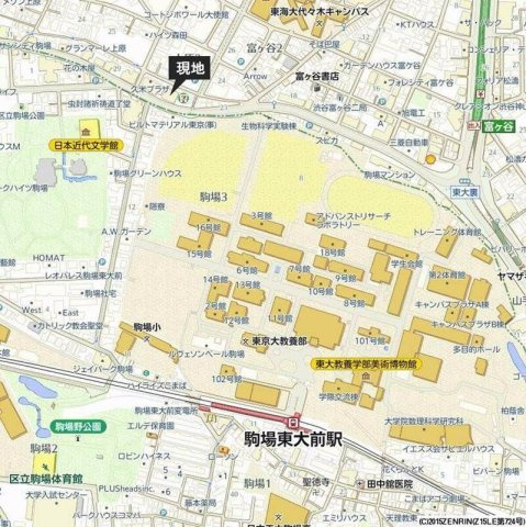 THEパームス代々木上原ヴェールテラスの地図