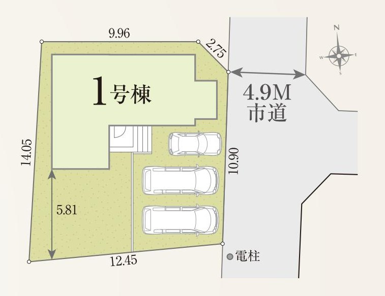 知多郡武豊町梨子ノ木360番38『仲介手数料無料』新築戸建ての区画図