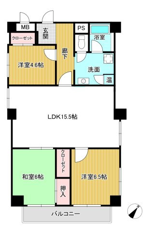 仁川グリーンハイツの間取り