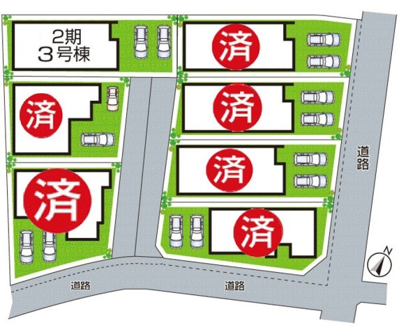 河内長野市古野町　第2期　新築一戸建ての区画図|全７区画