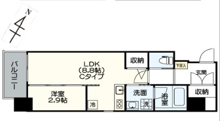アヴァンティ祇園の間取り