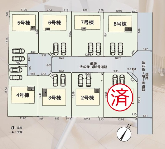 常陸大宮市姥賀町第3　新築戸建　4号棟の区画図