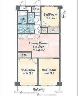 【間取り】 | サンライズ東雲Ａ棟