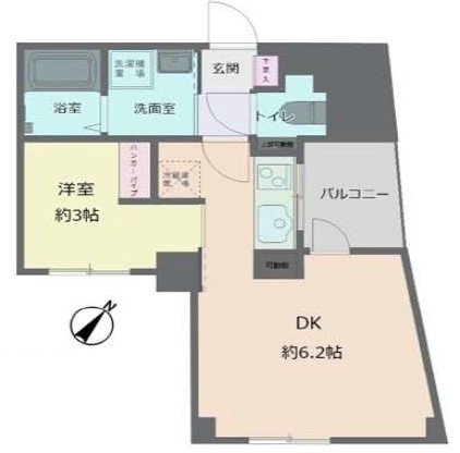 【間取り】 | ハーミテイジ | 南向きのお部屋なので、陽当たり・通風良好です！
