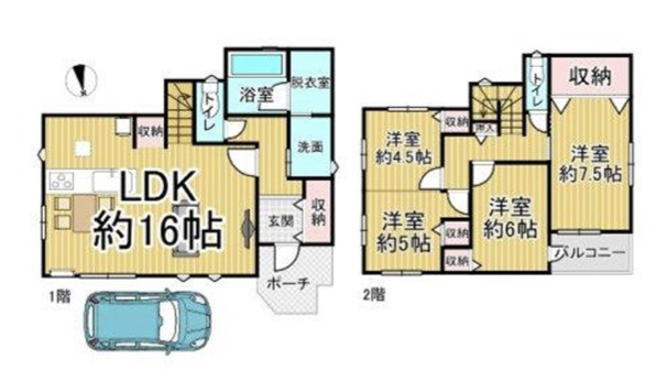 泉佐野市笠松２丁目貸家の間取り