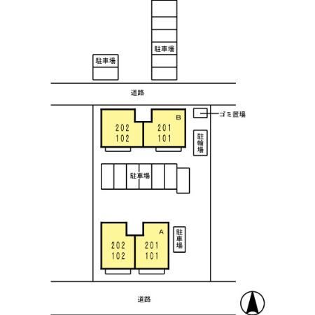 デルニエ　Bの区画図