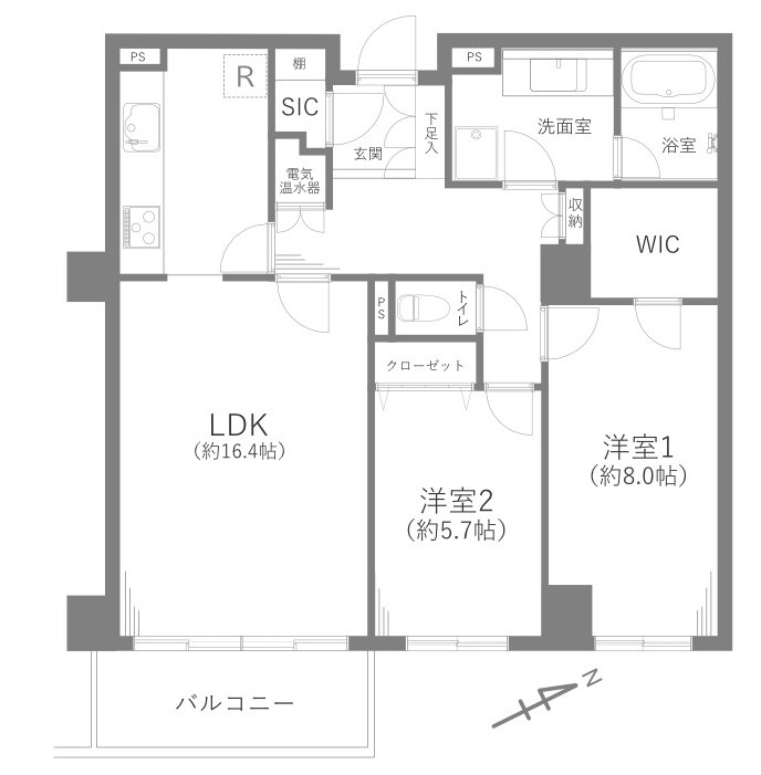エステ・スクエア成瀬2番館の間取り