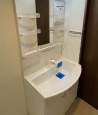 【独立洗面台】 | アイルプレミアム向島 | 独立洗面台、小物を置くことができて便利です